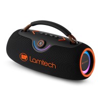 LAMTECH PORTABLE WIRELESS V5.3 SPEAKER 80W BLACK ORANGE