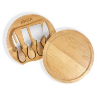 JOCCA CHEESE BOARD AND KNIVES SET WOOD