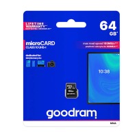 GOODRAM MICRO SD CARD 64GB CL 10 WITH ADAPTER M1AA