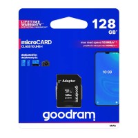 GOODRAM MICRO SD CARD 128GB CL 10 WITH ADAPTER M1AA