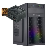 ALCATROZ PC CASE WITH PSU AZZURA MILLENIA ECO AIR 2 RGB BLACK