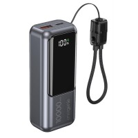 ENERGENIE 20W COMPACT FAST CHARGING POWER BANK WITH LCD DISPLAY 10000 MAH SPACE GREY