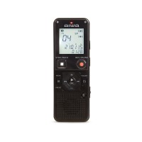 AIWA VOICE RECORDER LCD SCREEN BUILT-IN MEMORY 16GB BLACK