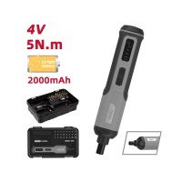 DELI LITHIUM-ION 2000MAH CORDLESS SCREWDRIVER 4V 5N.M BLACK
