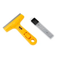 DELI METAL SCRAPER 145MM YELLOW