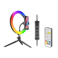 TRACER RGB RING LAMP 26CM WITH 9CM TRIPOD BLACK