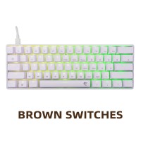 WHITE SHARK GK-004231 SHINOBI-2 MECH KEYBOARD WHITE US BROWN SWITCHES