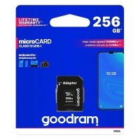 GOODRAM MICRO SD CARD 256GB CL 10 WITH ADAPTER M1AA