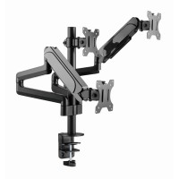 GEMBIRD DESK-MOUNTED ADJUSTABLE MOUNTING ARM FOR 3 MONITORS (FULL-MOTION) BLACK