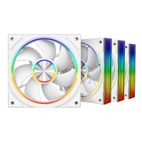 ARMAGGEDDON ARGB PC FAN KIT 8000 PWM 120-V REVERSE WHITE