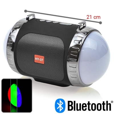 Bluetooth Ηχείο με LED Party Tube Black