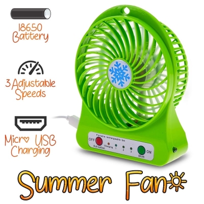 USB Summer Fan Green
