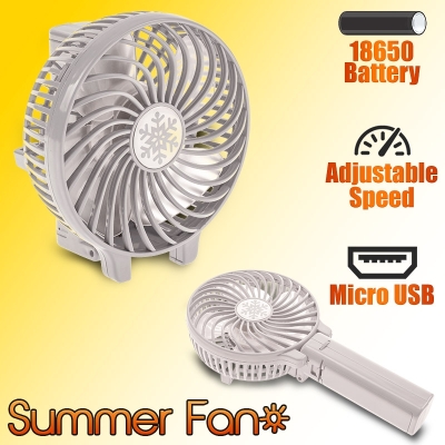 USB Summer Hand Fan White