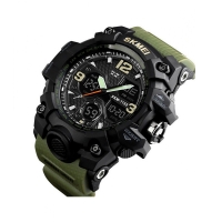 Ψηφιακό/αναλογικό ρολόι χειρός – Skmei - 1155 - Green