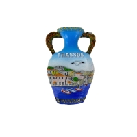 Tουριστικό μαγνητάκι Souvenir – Σετ 12pcs - Resin Magnet - Thassos - 678121