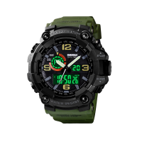 Ψηφιακό/αναλογικό ρολόι χειρός – Skmei - 1520 - Green