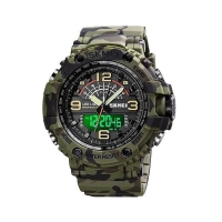 Ψηφιακό/αναλογικό ρολόι χειρός – Skmei - 1617 - Army Green