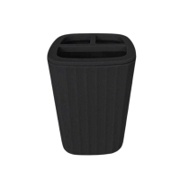 Θήκες οδοντόβουρτσας πλαστικές σε σετ 5Χ - Black - 21782