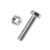 Εξάγωνη βίδα με παξιμάδι - M6×16mm+M6 - Σετ 12 πακέτα των 10 ζευγαριών - 201864