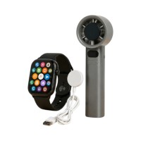 Σετ Smartwatch με ασύρματο ανεμιστήρα χειρός - FAN-50 PRO - 260295 - Black