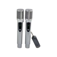 Σετ 2 ασύρματα μικρόφωνα - KMS-903MC - 509038 - Silver