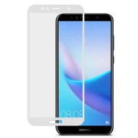 HUAWEI Y6 2018/Y6 Prime 2018 - TEMPERED GLASS 9H Hardness 0,3mm 5D ΑΣΠΡΟ FULL GLUE