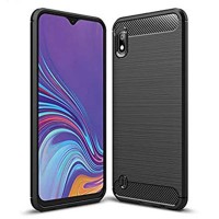 SAMSUNG Galaxy A10e - ΘΗΚΗ ΣΙΛΙΚΟΝΗΣ CARBON ΜΑΥΡΗ