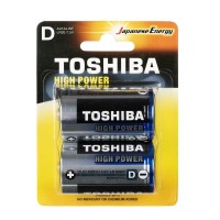 TOSHIBA LR20 D 1,5V ΑΛΚΑΛΙΚΗ ΜΠΑΤΑΡΙΑ Blister 2 τεμ