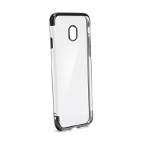 XIAOMI REDMI 8A - ΘΗΚΗ ΣΙΛΙΚΟΝΗΣ COLOR LINE ΔΙΑΦΑΝΗ - ΜΑΥΡΗ