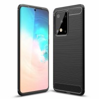 Samsung Galaxy S20 Ultra - Θήκη Σιλικόνης Carbon Μαύρη