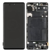 Samsung A715F Galaxy A71 - LCD Touch Black with Frame Original GH82-22152A/22248A Service Pack