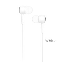 HOCO - M19 Stereo Wired Earphones Hands Free White