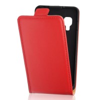 Samsung Trend - ΘΗΚΗ ΔΕΡΜΑΤΙΝΗ FLIP ΚΟΚΚΙΝΗ