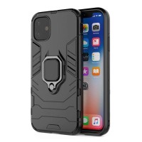 Huawei P40 - Θήκη Σιλικόνης Ring Armor Μαύρη