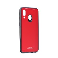SAMSUNG Galaxy A41 - ΘΗΚΗ ΣΙΛΙΚΟΝΗΣ GLASS RED