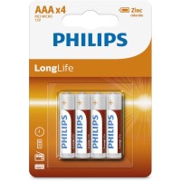 Philips - LR03 AAA LONGLIFE BATTERY  Blister 4 τεμ