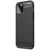 Apple iPhone 12 / 12 Pro - Θήκη Σιλικόνης Carbon Μαύρη