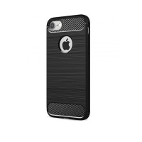 Apple iPhone 7 / 8 / SE 2020 - Θήκη Σιλικόνης Carbon Μαύρη