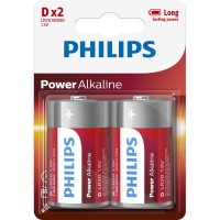 Philips - LR20 D 1,5V POWER ALKALINE Battery Blister 2 τεμ