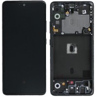 Samsung A516F/B Galaxy A51 5G - LCD Touch Black with Frame Original GH82-23100A Service Pack