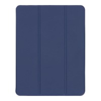 Apple iPad Air 4 2020 10.9" - Triple Folding Leather Case with TPU Pen Slot Dark Blue