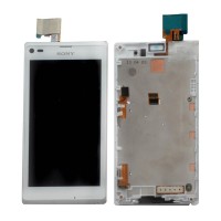 SONY Xperia L - LCD - Complete front + Touch White Original