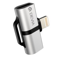 Devia - Smart series Adapter lightning to Dual lightning (aluminum alloy) Silver
