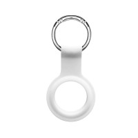 Devia - AirTag silicon Key Ring White
