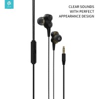 Devia - Smart series Dual Speakers Wired Earphone (3.5mm) Black