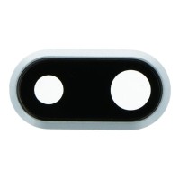 Apple iPhone 8 Plus - Back Camera Lens and Bezel Silver Original