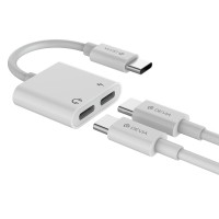 Devia - Smart Series Adapter Type C To Dual Type C White