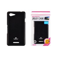 SONY Xperia E3 - ΘΗΚΗ ΣΙΛΙΚΟΝΗΣ MERCURY JELLY ΜΑΥΡΗ