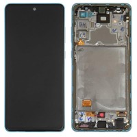 Samsung A725F/A726B Galaxy A72 4G/5G - LCD Touch Blue with Frame Original GH82-25624B/25463B/25460B/25849B Service Pack