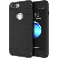 Apple iPhone 7 Plus / 8 Plus - Θήκη Σιλικόνης Carbon Μαύρη